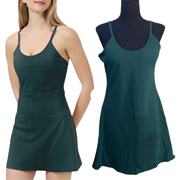 NEW Workout Exercise Dress attached Shorts, built in Bodysuit Women’s Large…NWT - Picture 3 of 16